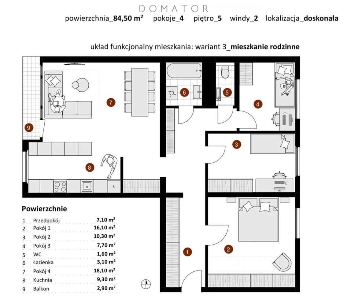 4 duże pokoje z balkonem, bez prowizji-12