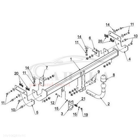 Hak Holowniczy Odkręcany Do Citroen C3 Iii Hatchback Od 2016 - 4