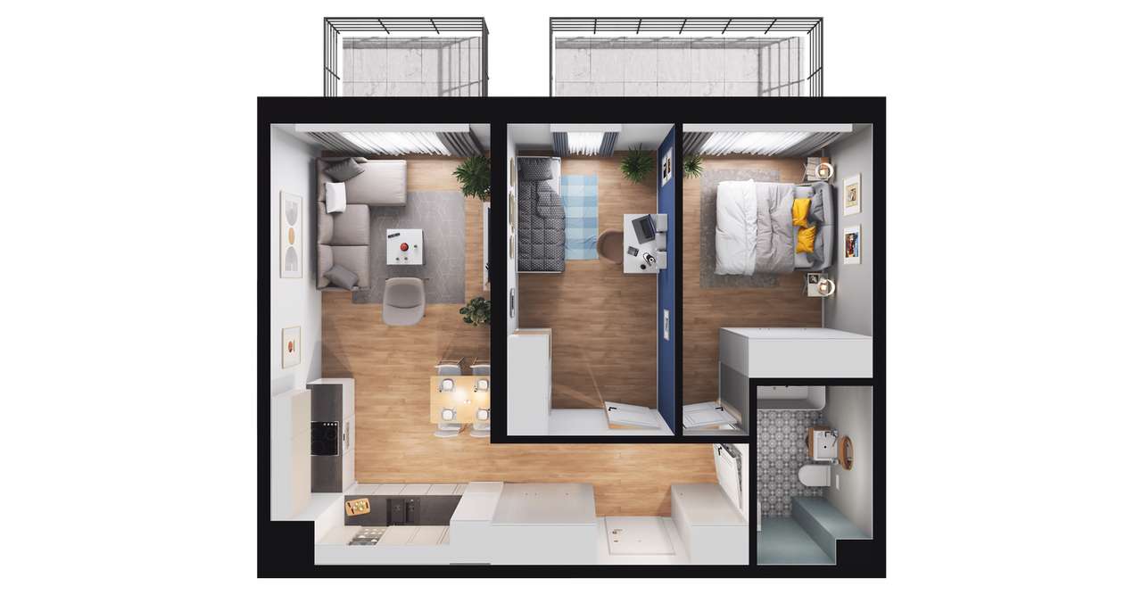 Kamienice Calisia | mieszkanie 3-pok. | A23 - Pełny obrazek: 4/10