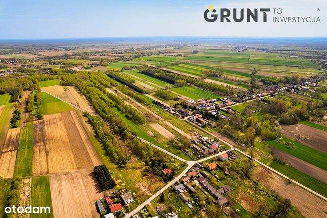 Działki w sąsiedztwie zadrzewień i nowych domów