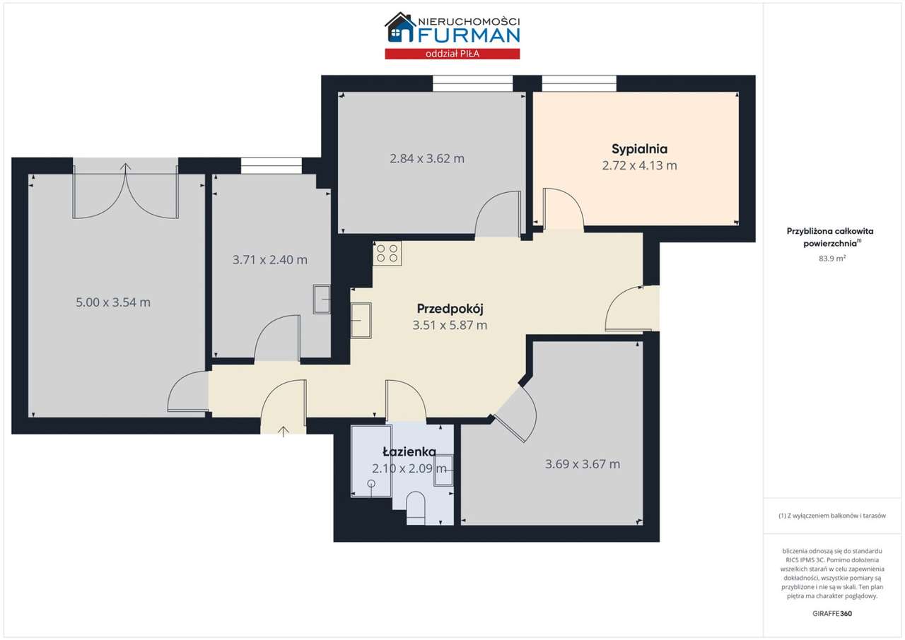 Mieszkanie NA Osiedlu Górnym  4 pokoje. 82 m2,-13