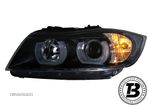 Faruri LED Angel Eyes compatibile cu BMW Seria 3 E90 3D U LED Design - 7