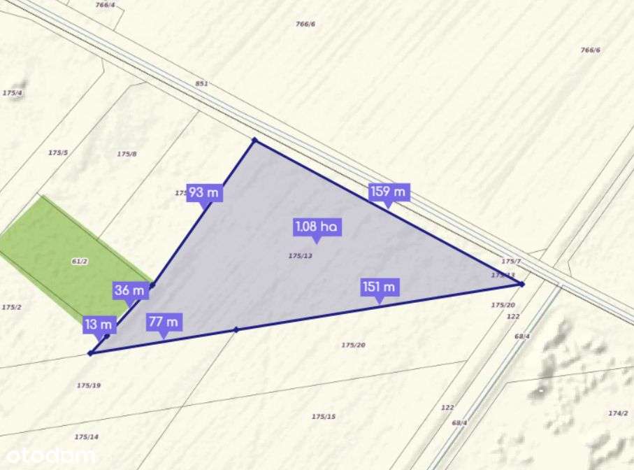 NOWA CENA!! OKAZJA! Działka 1,08 ha! Pod inwestycję!-3