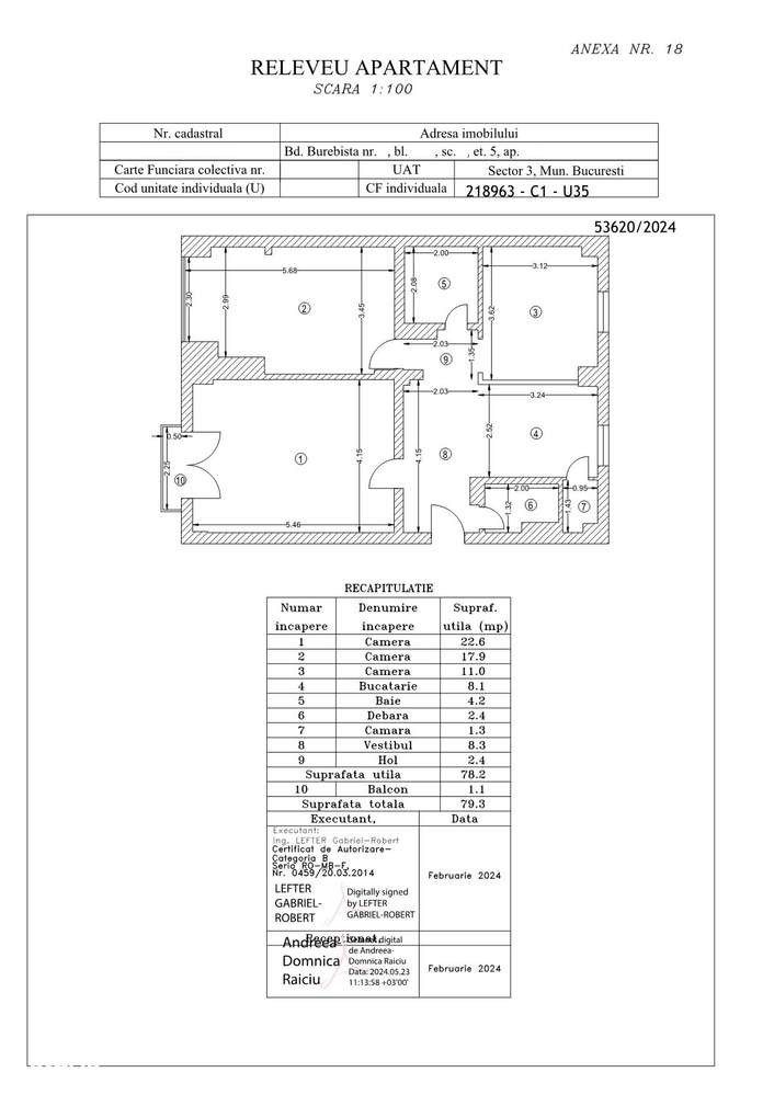 Vanzare Apartament 3 Camere - Decomandat - Alba Iulia - Bd. Burebista-12