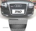 GRELHA FRONTAL PARA AUDI A6 4F 04-10 LOOK RS6 COR CINZA CLARO - 1