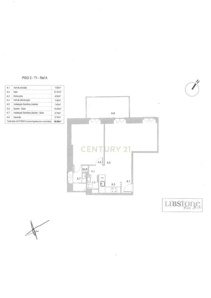 T1 com fantástico terraço na Vila Berta, construção 2017-16
