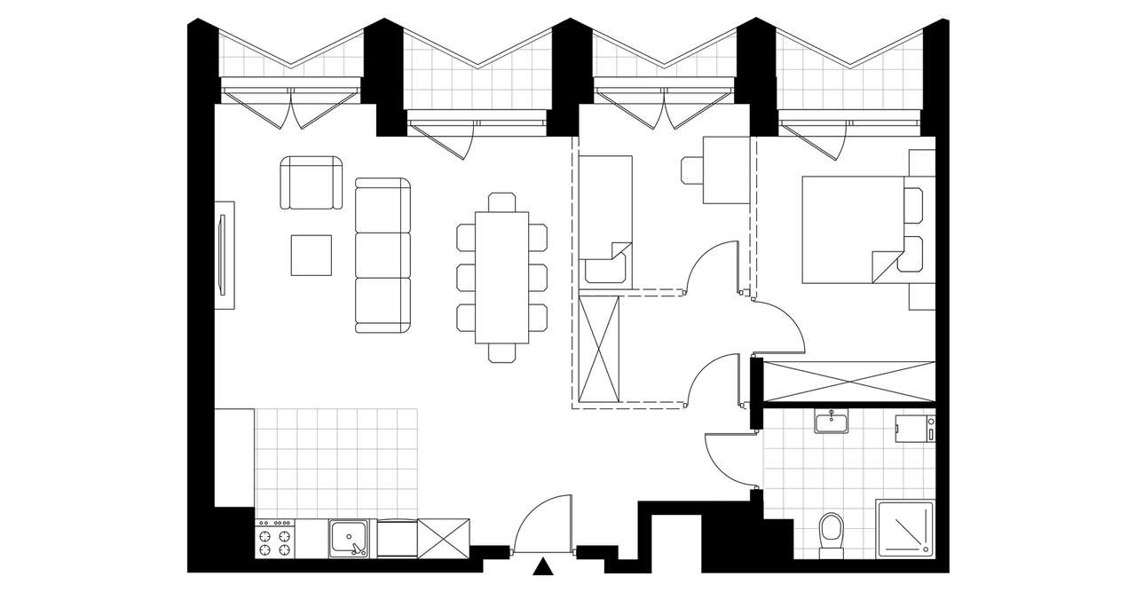 Bernardyńska 4 | mieszkanie 1-pok. | B/3/06 - Pełny obrazek: 4/9