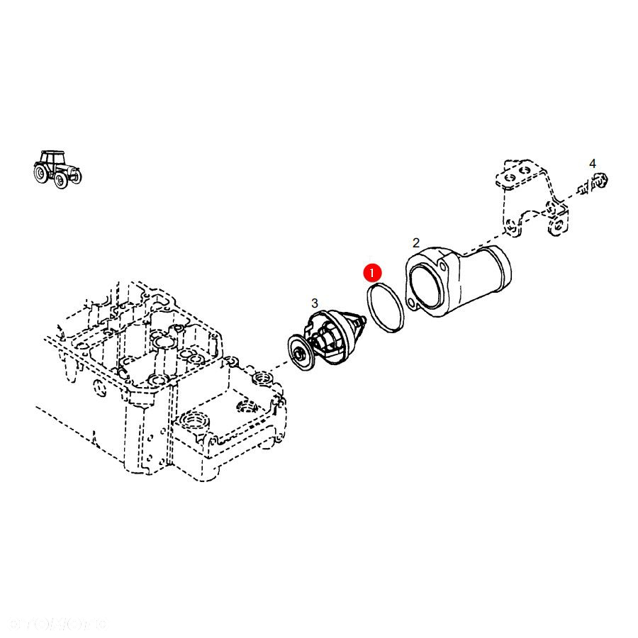 Pierścień termostatu Fendt F716201050030 Oryginał - 2