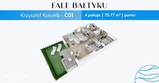 Fale Bałtyku| C01 | 4 pokojowe z OGRODEM 41MKW