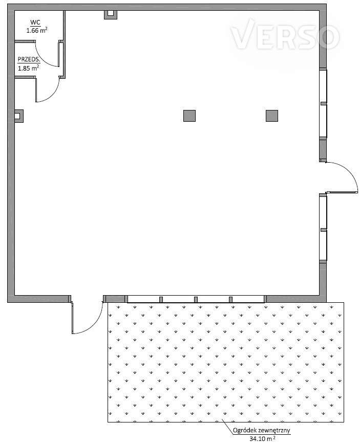 Narożny lokal z witrynami z ogródkiem - Pełny obrazek: 5/5