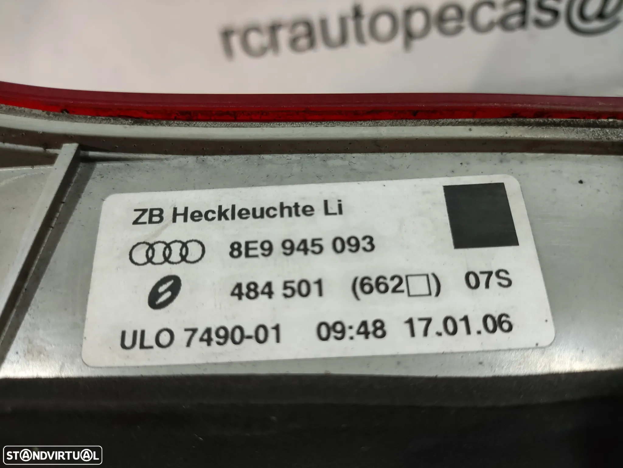 FAROLIM FAROLINS MALA TRASEIRO TRÁS AUDI A4 B7 AVANT CARRINHA 8E9 945 094 8E9945094 8E9 945 093 8E9945093 - 18