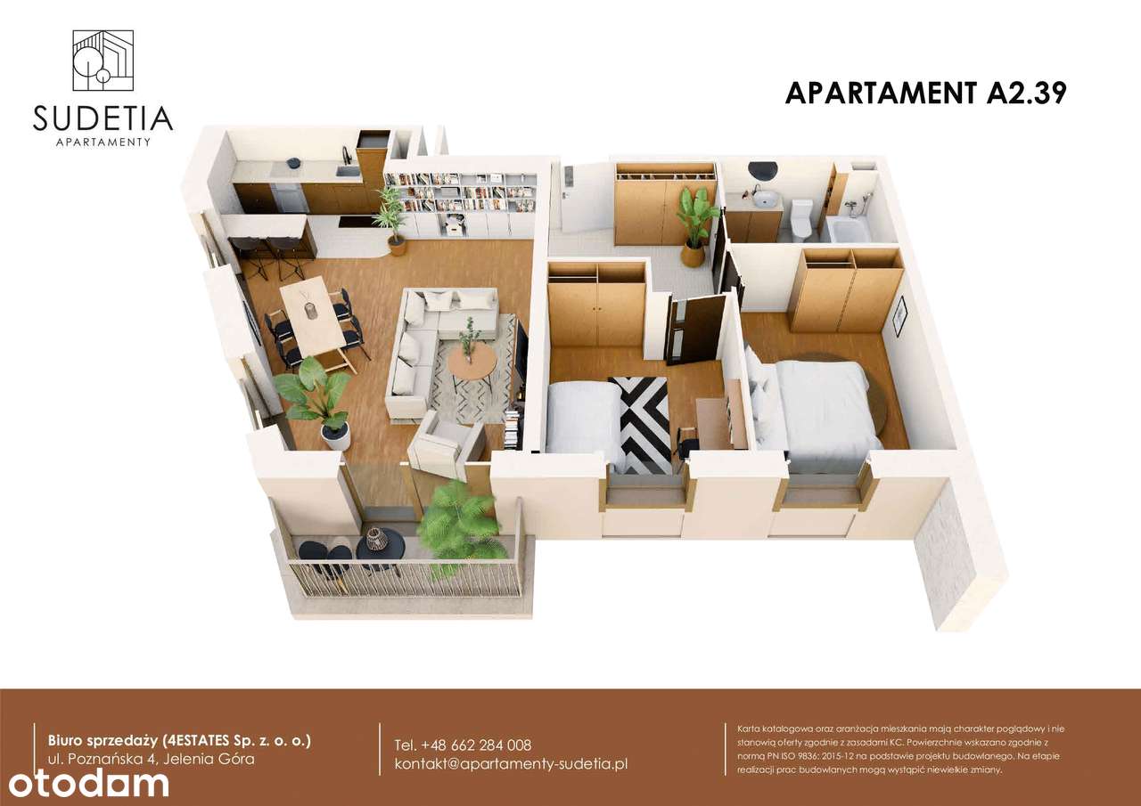 Apartamenty Sudetia | mieszkanie 3-pok. | A2.39 - Pełny obrazek: 3/8