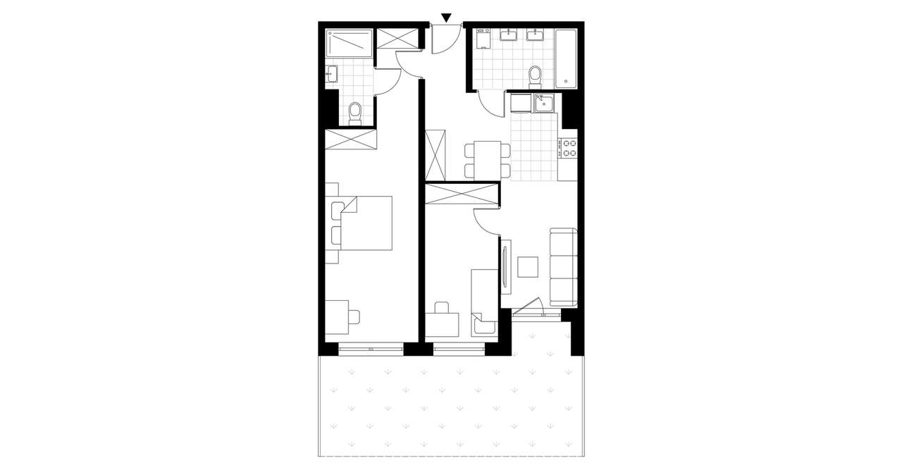 3-pokojowe mieszkanie 63m2 + ogródek - Pełny obrazek: 3/8