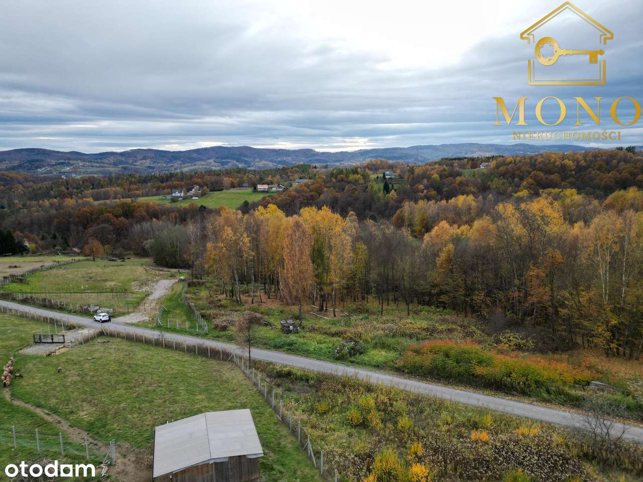 Duża, widokowa działka z lasem na terenie Pogórza Ciężkowickiego-12