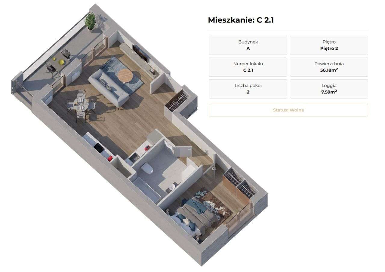 NOWE ZABŁOCIE Chemobudowa-Kraków / Przestronna loggia / Bez prowizji-13