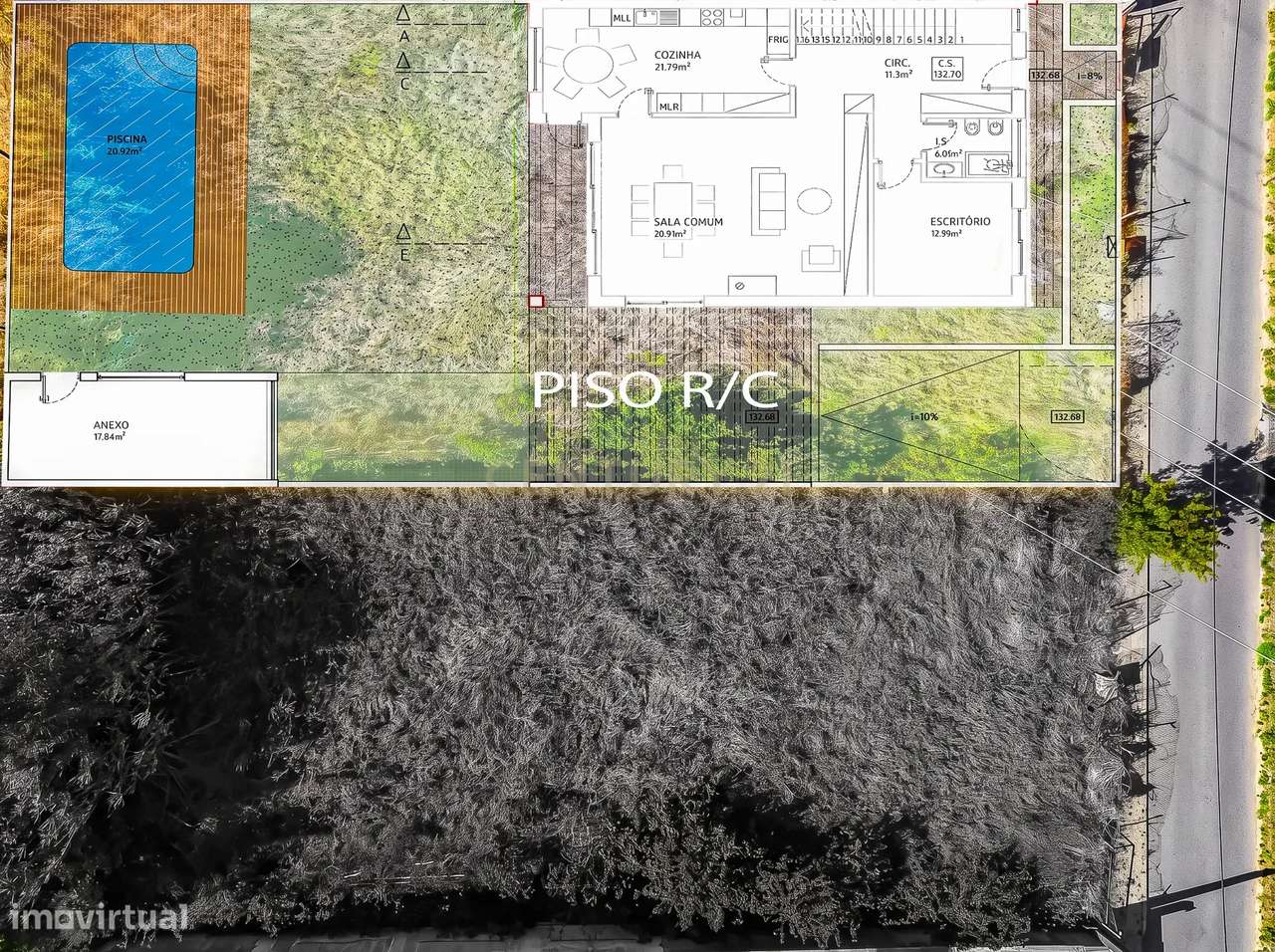 Terreno 500 m² com Projeto Aprovado para Moradia T4 com Piscina | Alba-6