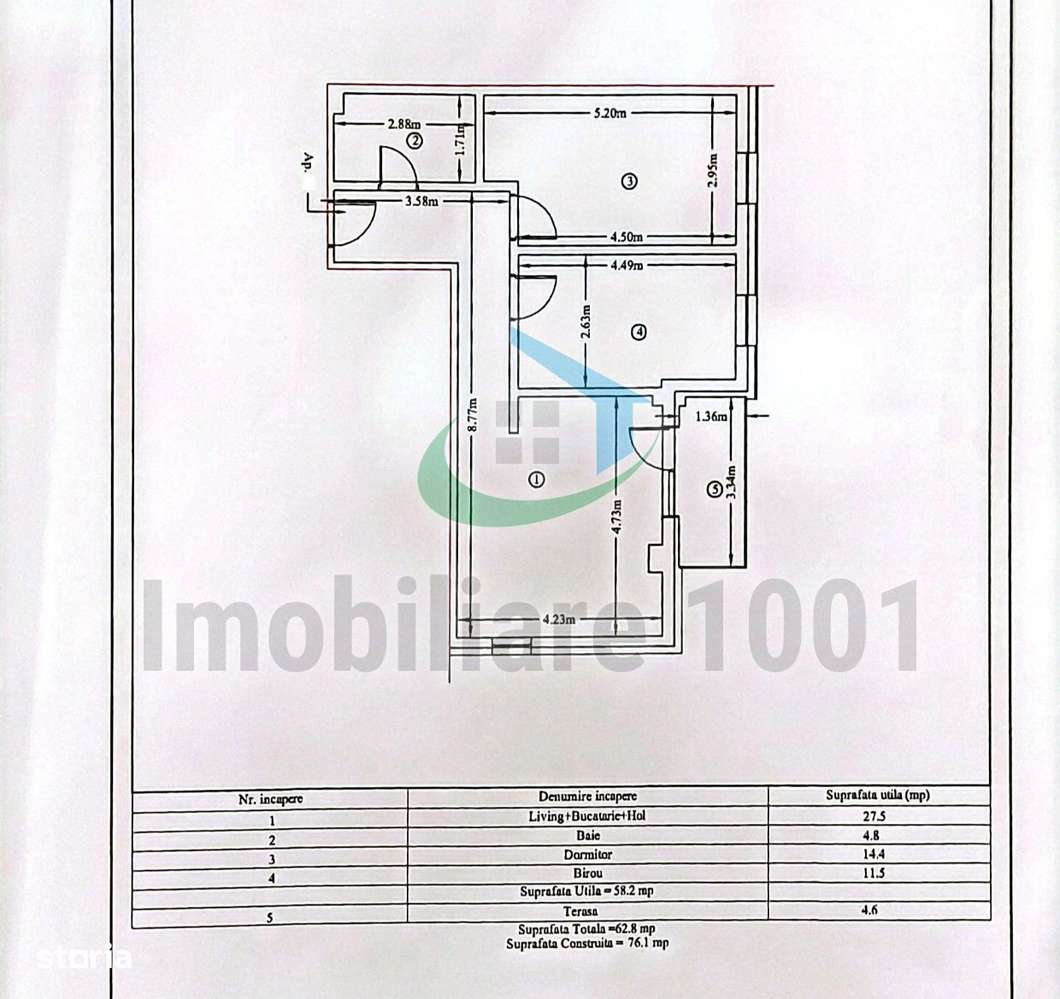Apartament 3 camere, etaj 3, imobil nou, finisat, cu loc de parcare-14