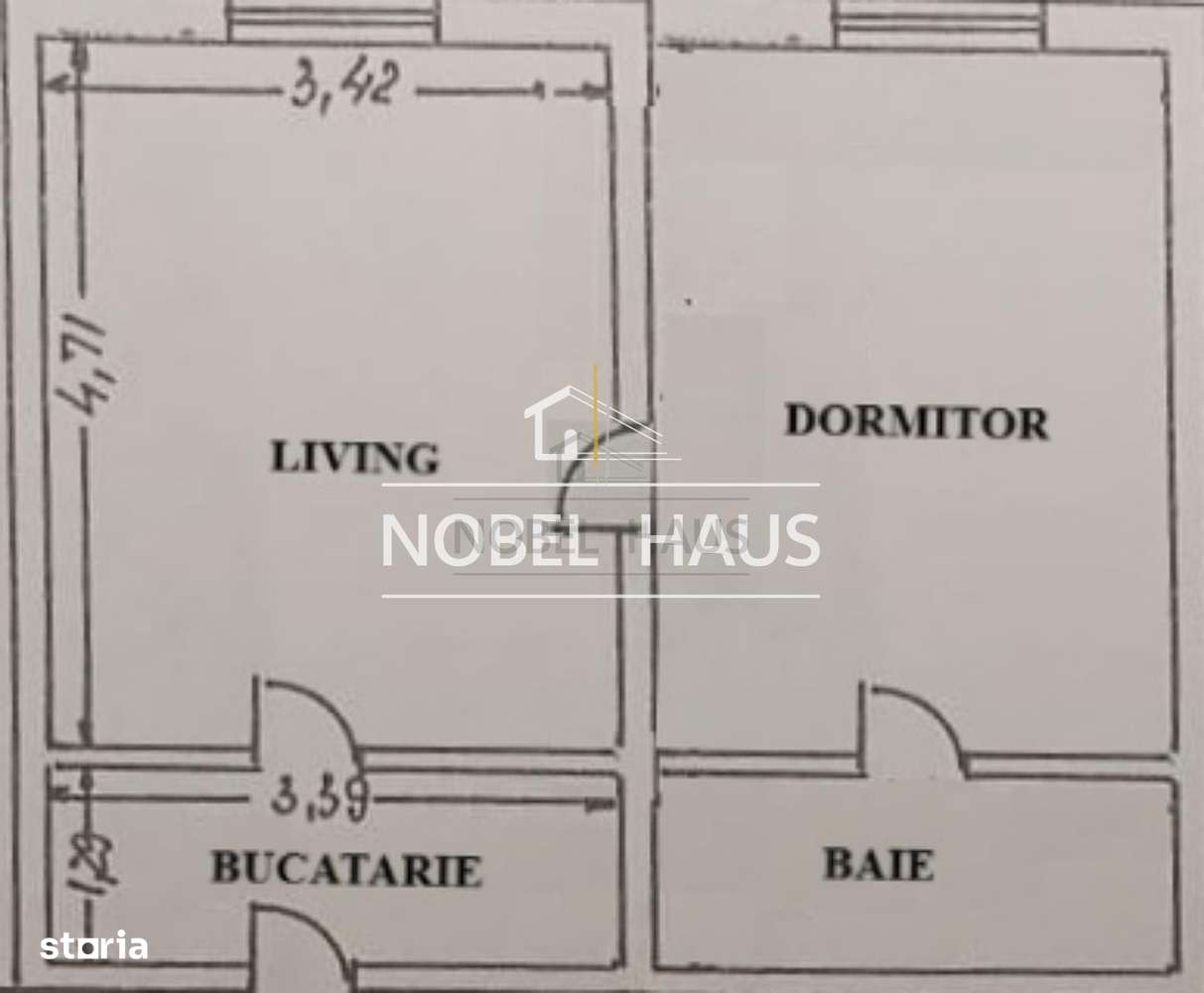 Apartament 2 camere, nedecomandat, etajul 1, Barlad, Zona IRB-10