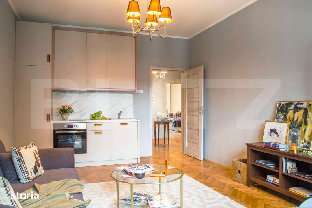 Apartament de LUX, 3 camere, prima inchiriere, zona Piata Stefan Cel M - Imagine principală: 4/12