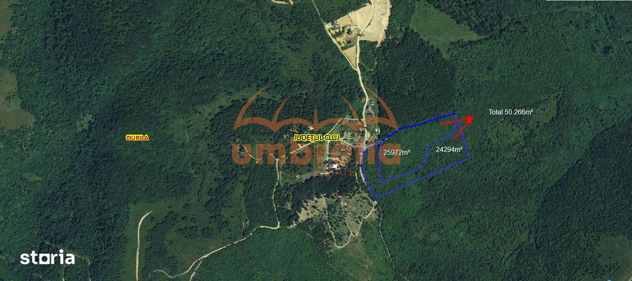 Teren de vanzare Ciurila, extravilan  50.266m² vis-a-vis  Moara de van - Imagine principală: 2/3