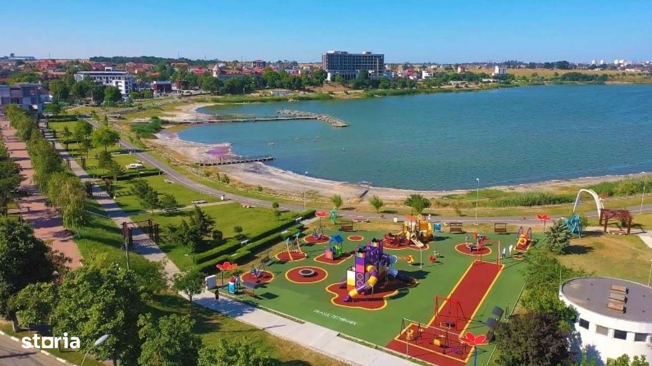 Teren Techirghiol 800mp cu vedere frontala la lac-5