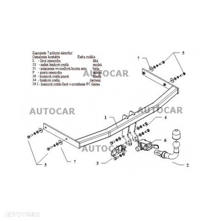 Carlig de remorcare pentru SKODA ROOMSTER  - sistem semidemontabil -cu suruburi - din 2006/- - 6