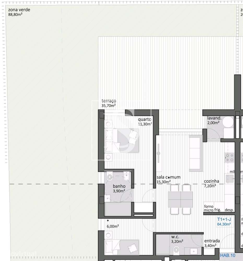 Apartamento T1+1 Venda em Águas Santas,Maia-5
