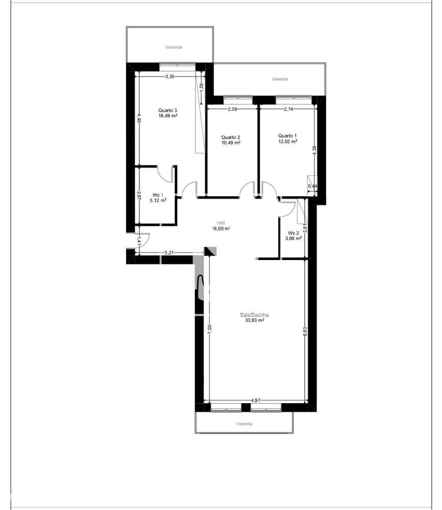 Apartamento T3, Renovado, com Vista Mar-19