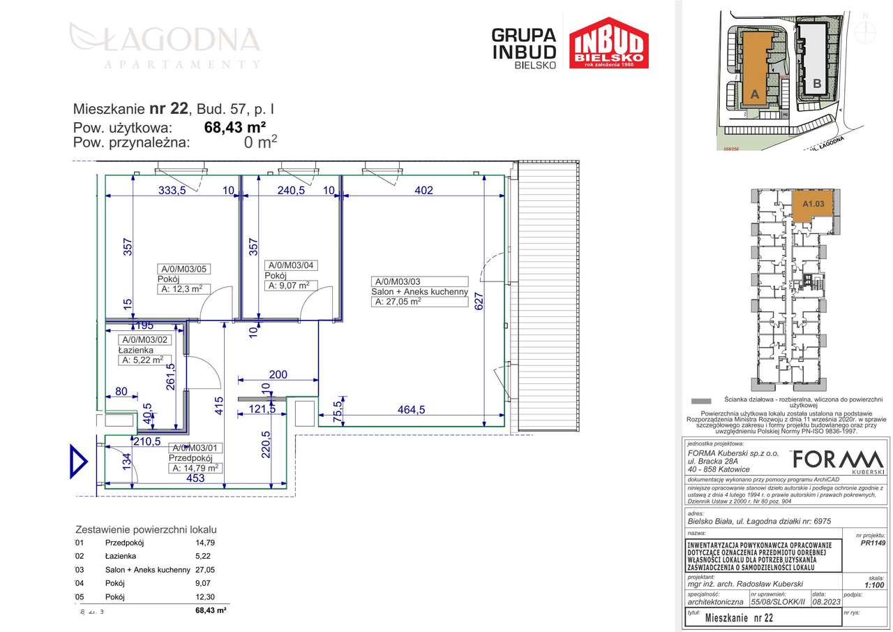 Łagodna Apartamenty | mieszkanie 3-pok. | A_22 - Pełny obrazek: 3/8
