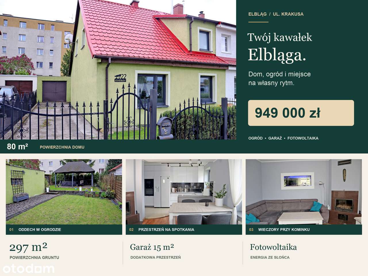 Dom na sprzedaż, 1 pokój, 80 m², Elbląg