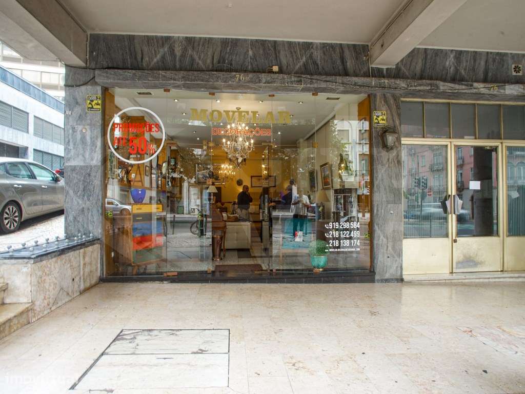 Loja com 270m2 com 2 Montras na Av. Almirante Reis | Lisboa - Grande imagem: 1/19