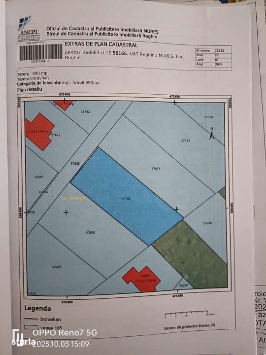 Teren de vanzare 1000 mp cu autorizatie de constructie - Imagine principală: 3/5