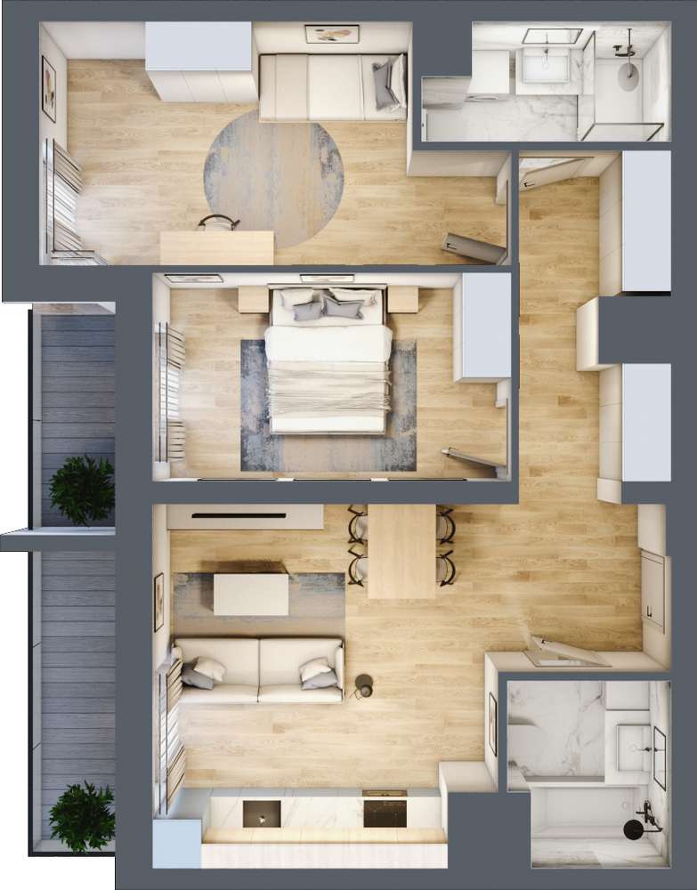 obok parku | 3 pokoje - dla rodziny - SPRAWDŹ - Pełny obrazek: 2/8