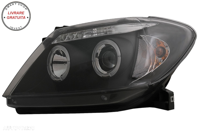 Faruri Angel Eyes Toyota Hilux (2005-2011) Negru- livrare gratuita - 19