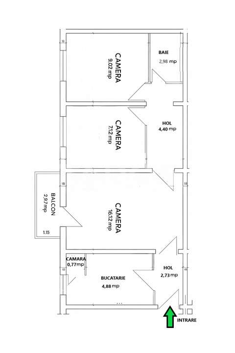Apartament cu 3 camere la etajul 2 in zona Mihai Viteazul - Imagine principală: 4/11