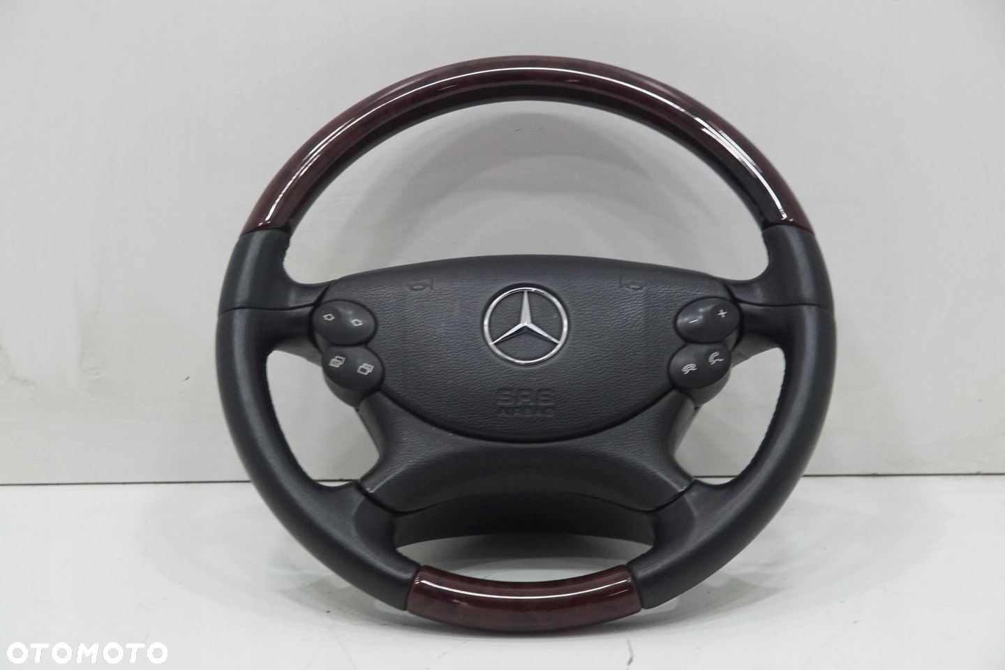 KIEROWNICA SKORA DREWNO AIRBAG MERCEDES SL R230 - 1