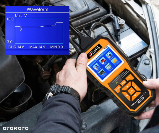 TESTER DO AKUMULATORÓW i DIAGNOSTYCZNY OBD2 6V 12V - 8