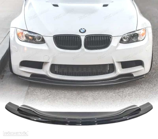 SPOILER LIP DIANTEIRO PARA BMW E92 E93 M3 PRETO BRILHANTE - 1