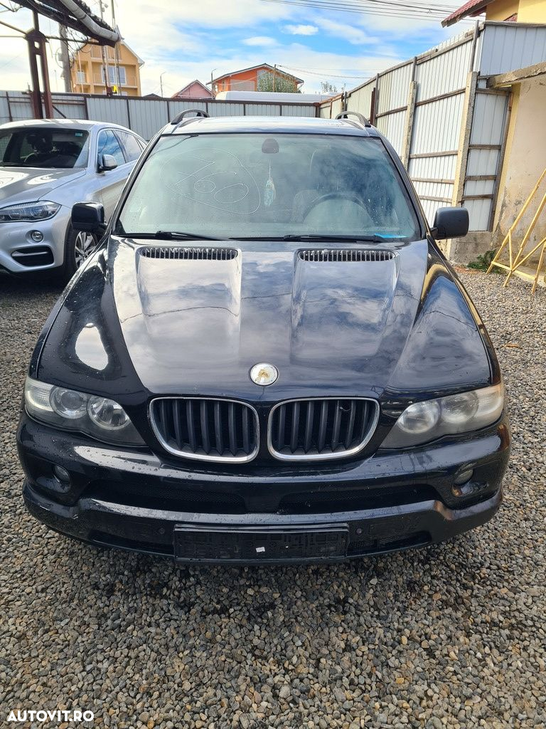 Bara fata BMW X5 E53 Facelift 2003 - 2006 NEGRU (760) model fara spalatoare far - 8