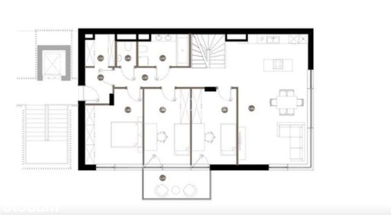 Apartament w dwulokalowym domu z dużym tarasem - Pełny obrazek: 4/5