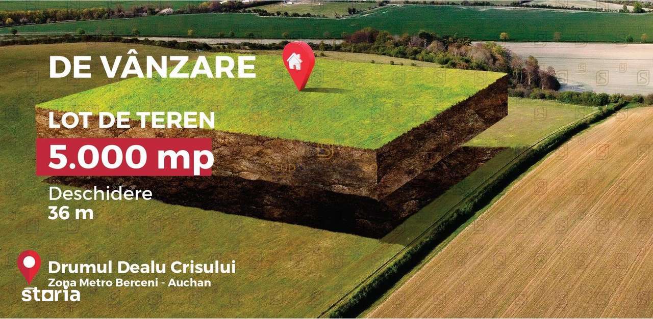 Teren 5000 mp, zona Auchan Berceni, potential imobiliar crescut - Imagine principală: 5/20