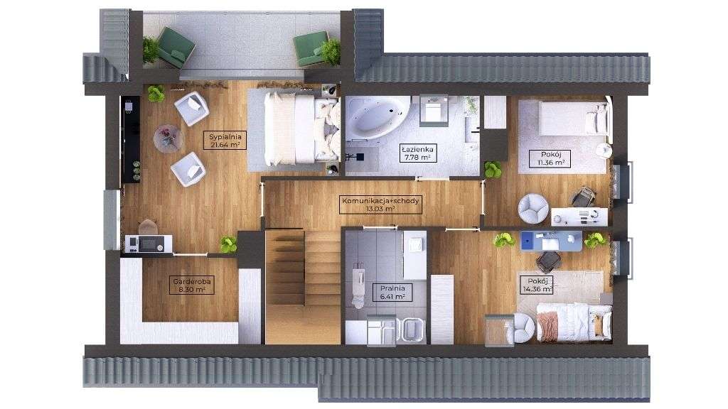 Dom wolnostojący z garażem|Malawa - Pełny obrazek: 5/9