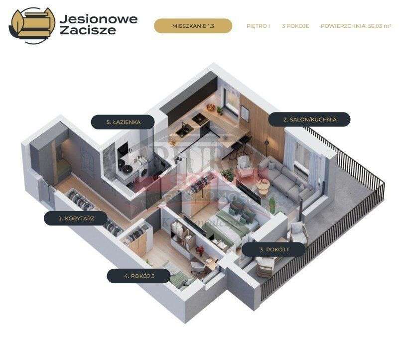 Ozimek Jesionowe Zacisze - 56 m2 - 3 pokoje - Pełny obrazek: 5/7