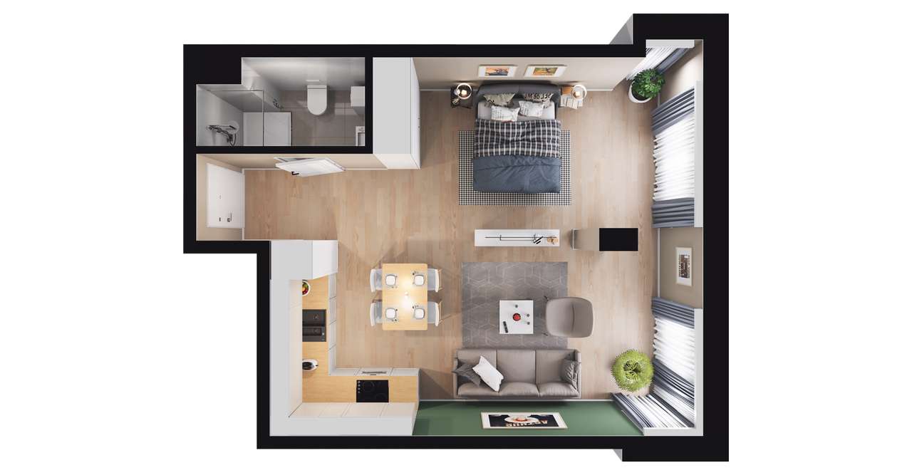 Perfumiarnia 2 | mieszkanie 40,33  m² | A.03.19 - Pełny obrazek: 3/7