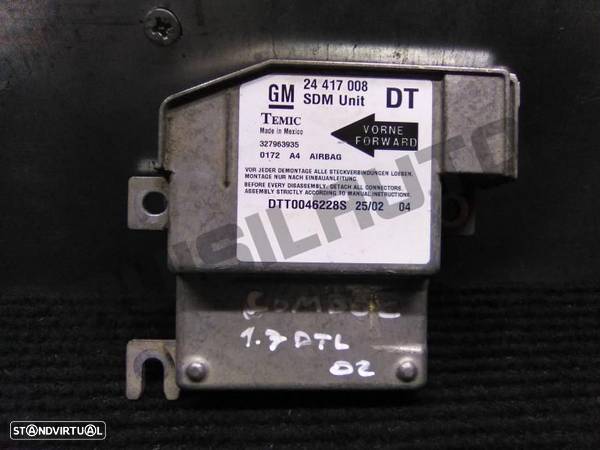 Centralina /detonador De Airbags  Opel Combo C 2001_2011 1.7 Dt - 1