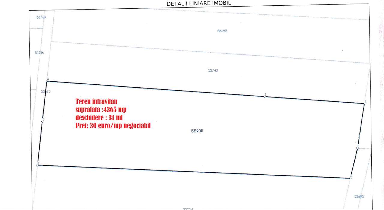 Teren intra 4365 mp Slatioara pretabil cartier rezidential - Imagine principală: 2/2