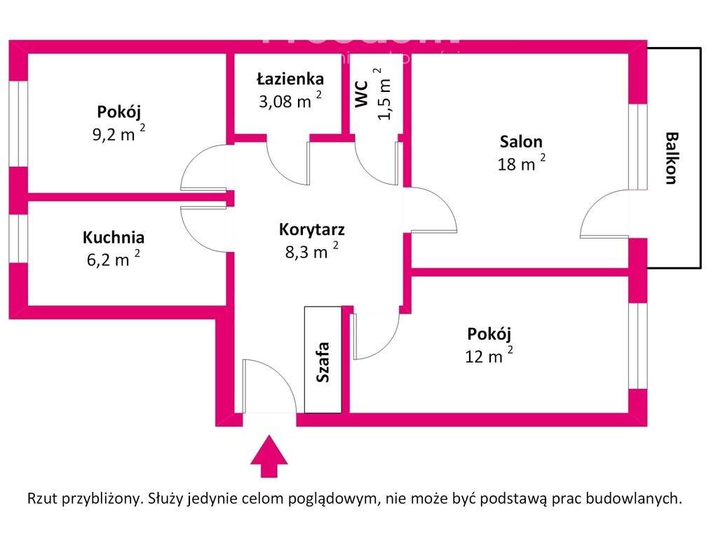 3 pokoje Koło – 2 piętro - Pełny obrazek: 4/10