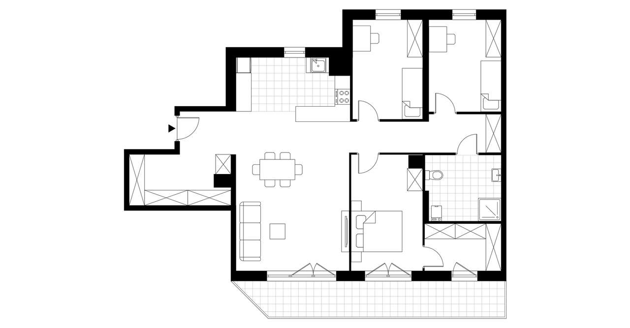 4-pokojowe mieszkanie 100m2 + balkon - Pełny obrazek: 3/7
