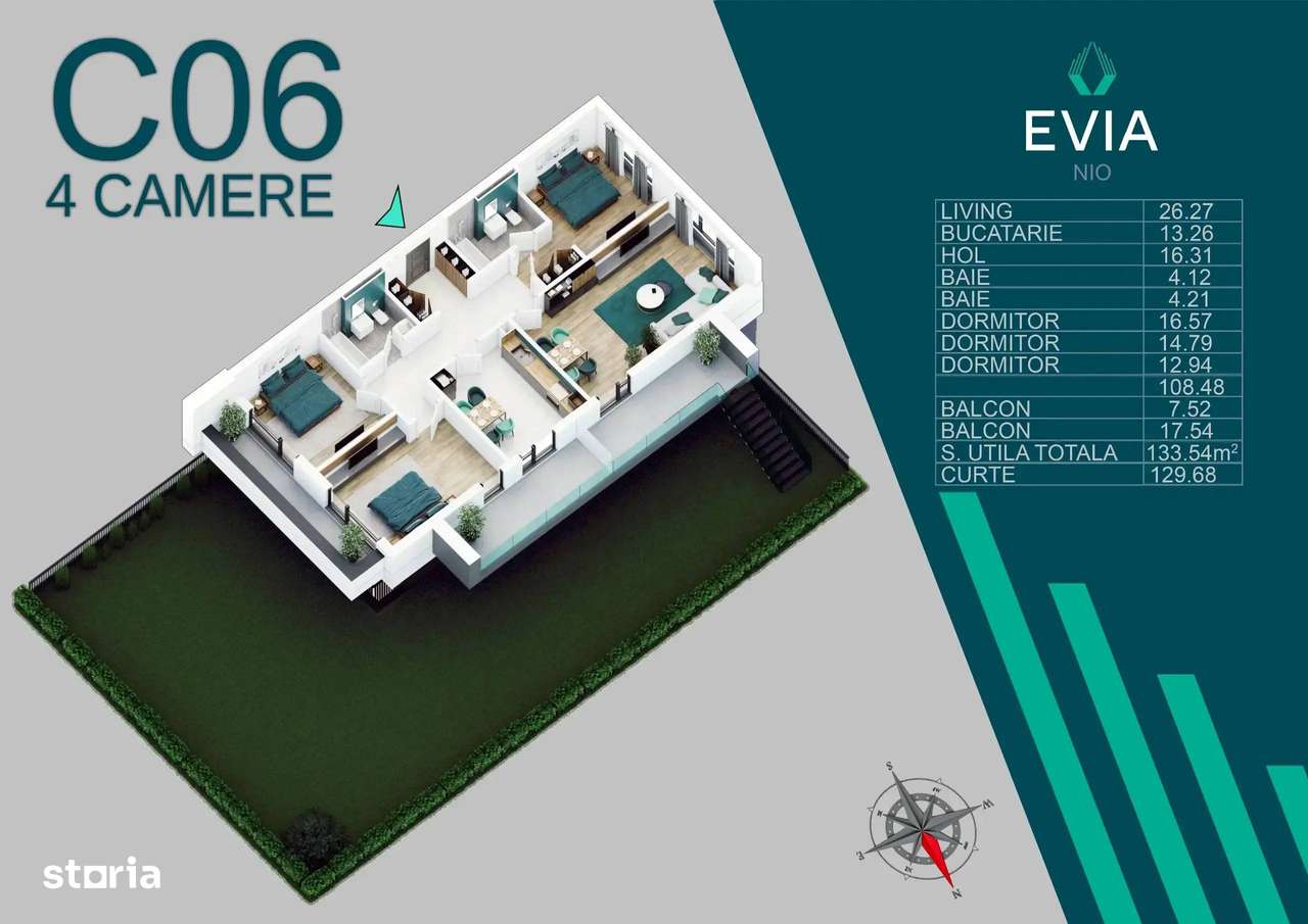 4 camere Decomandat Izolatie Fonica Proiect Nou Metrou N. Teclu 12 Min - Imagine principală: 2/12