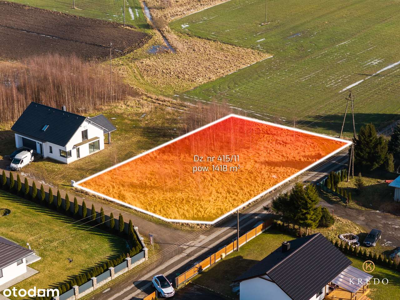 Działka budowlana 1418 m² | Kołdowo | Media | WZ | Spokojna okolica-8